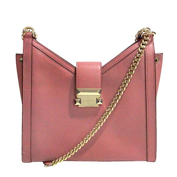 Michael Kors Whitney Polished Leather Chain Shoulder Bag
